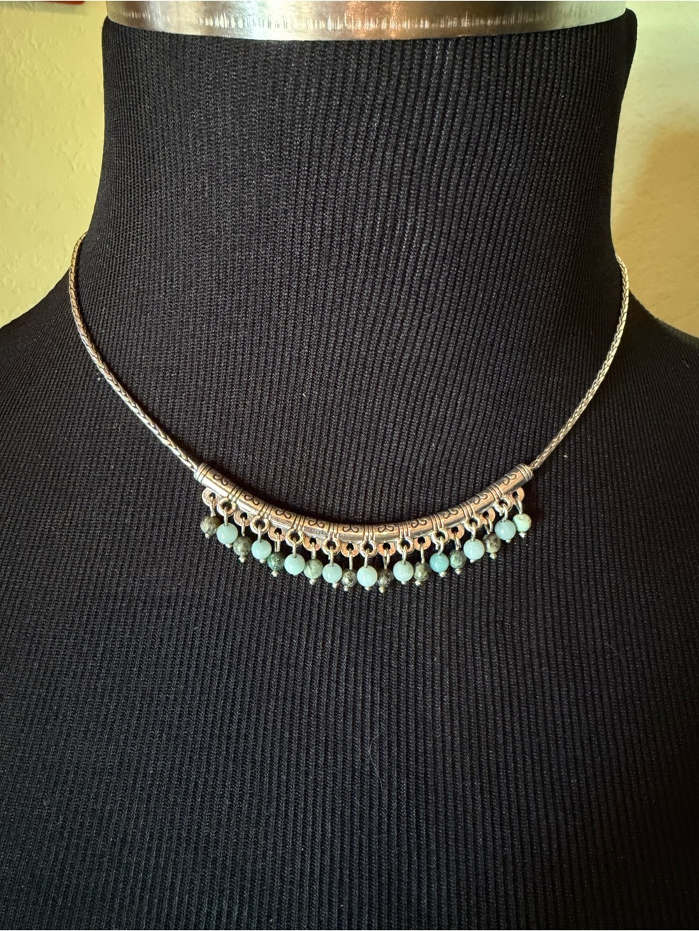 Brighton Silver Necklace with Turquoise Beads